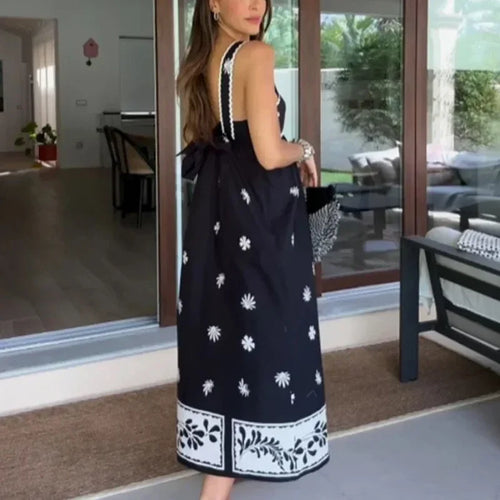 Levoire | Robe Florale Midi Impressionnante Sans Manches