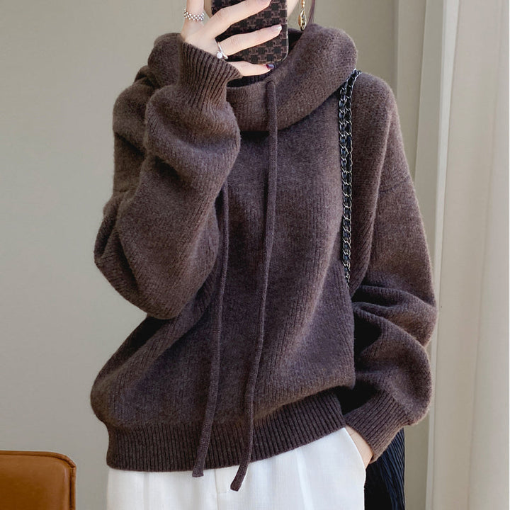 Levoire | Pull Ample Avec Col Douillet Braun