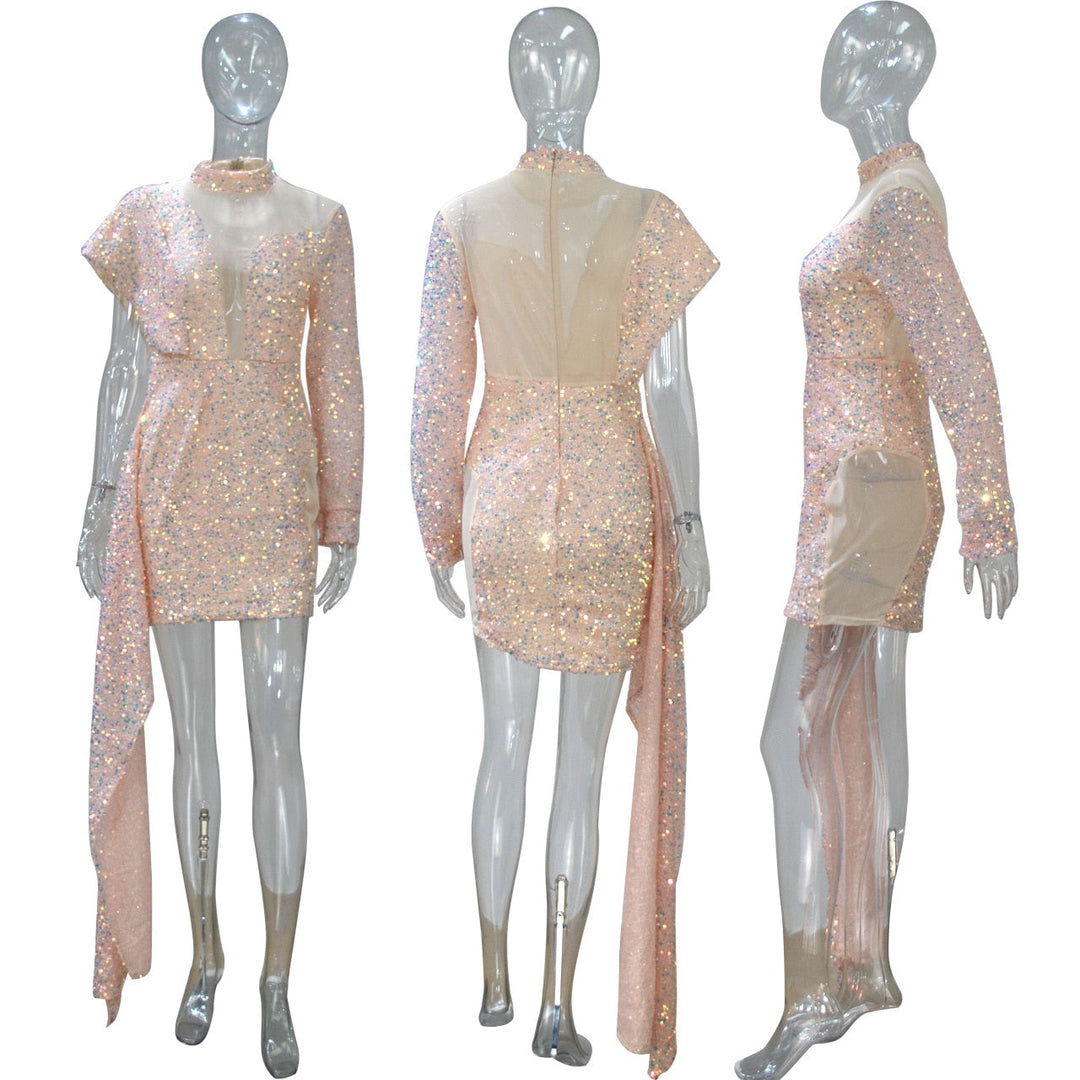 Levoire | Long Sequined Dress With Side Seam