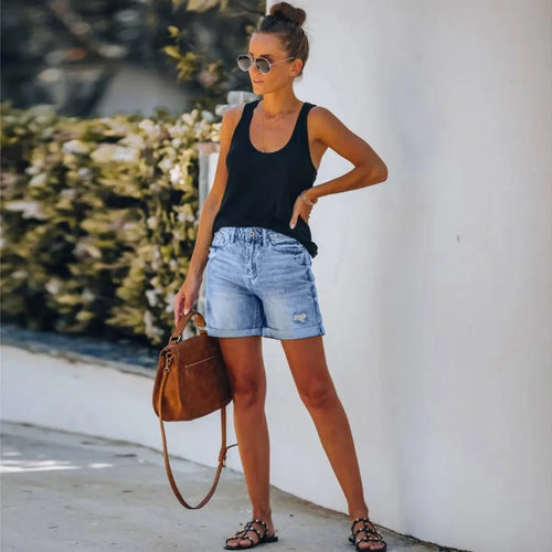 Levoire | Shorts En Jean Taille Haute