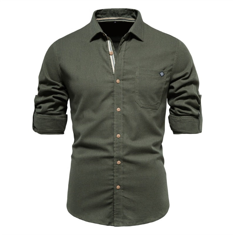 Levoire | Chemise Ajustée Pour Hommes Vert