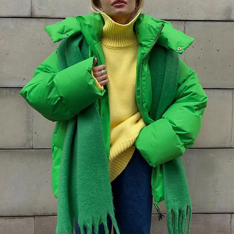 Levoire | Veste Grande Taille Élégante Avec Capuche Vert