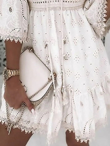 Levoire | Boho Ibiza Robe D'Été Courte Légère & Élégante