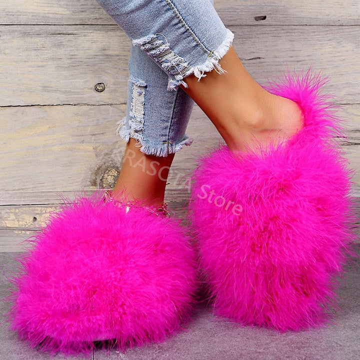 Levoire | Chaussures Slipper Plat Rouge Rosé