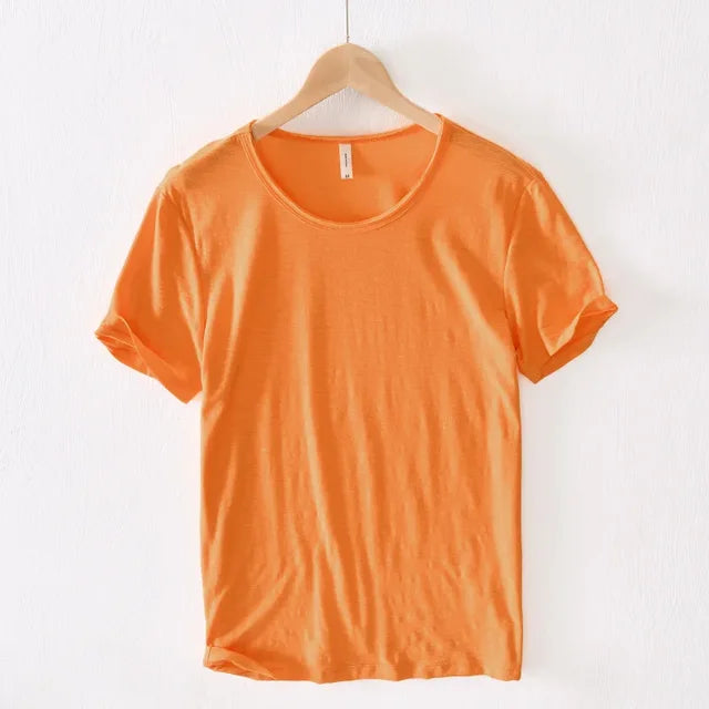 Levoire | T-Shirt Homme Slim Fit En Coton Orange