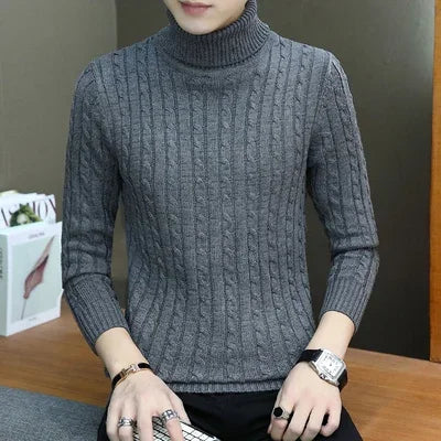 Levoire | Pull Classique Pour Homme À Motif Torsadé Pour Chaque Saison Gris foncé