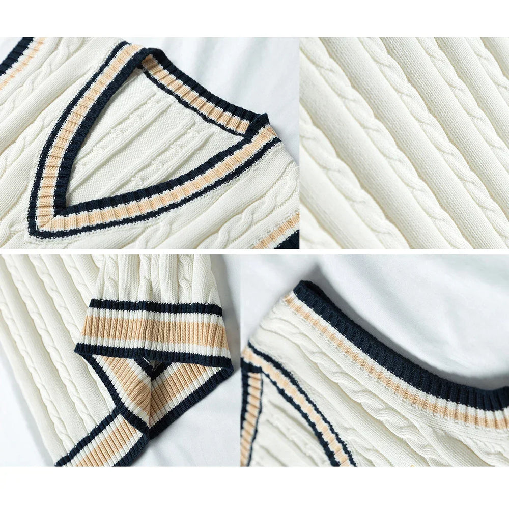 Levoire | Gilet En Maille Pour Homme Au Style Rétro Preppy