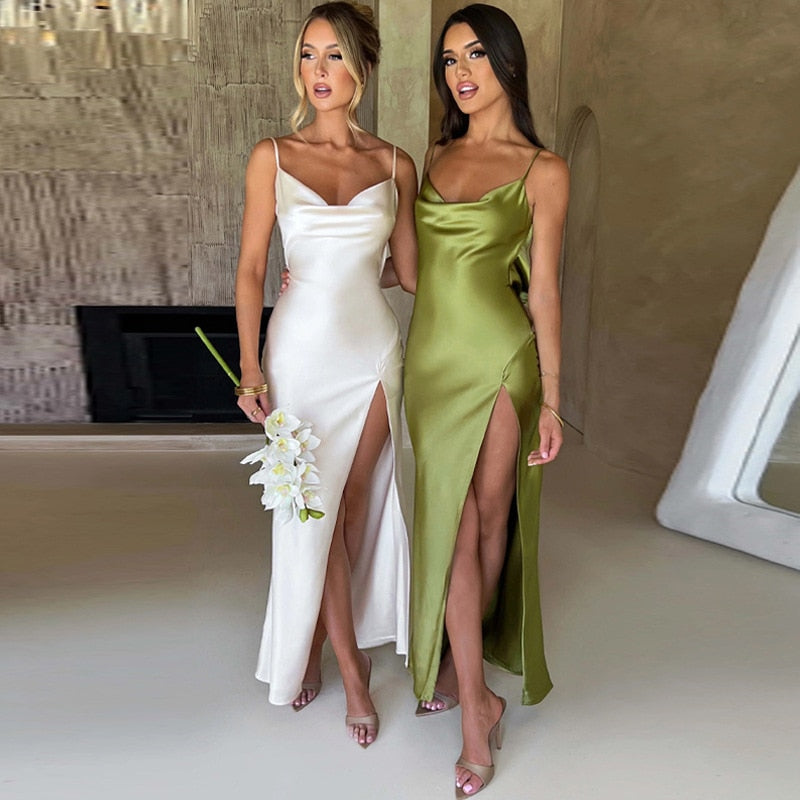 Levoire | Robe Longue Slim Sans Manches À Dos Nu