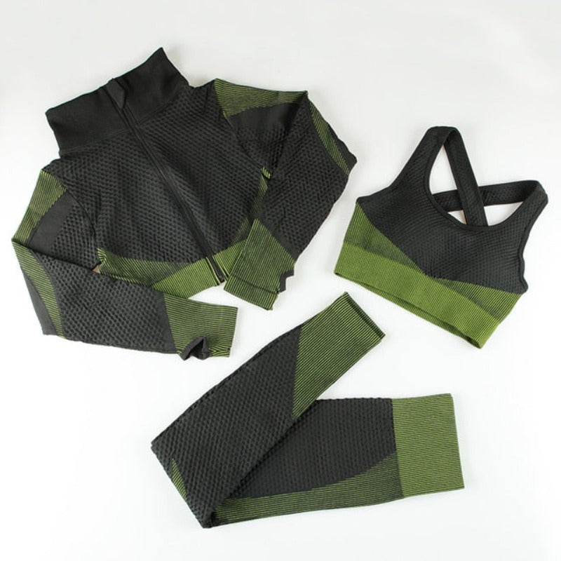 Levoire | Ensemble D'Entraînement Trois Pièces Vert