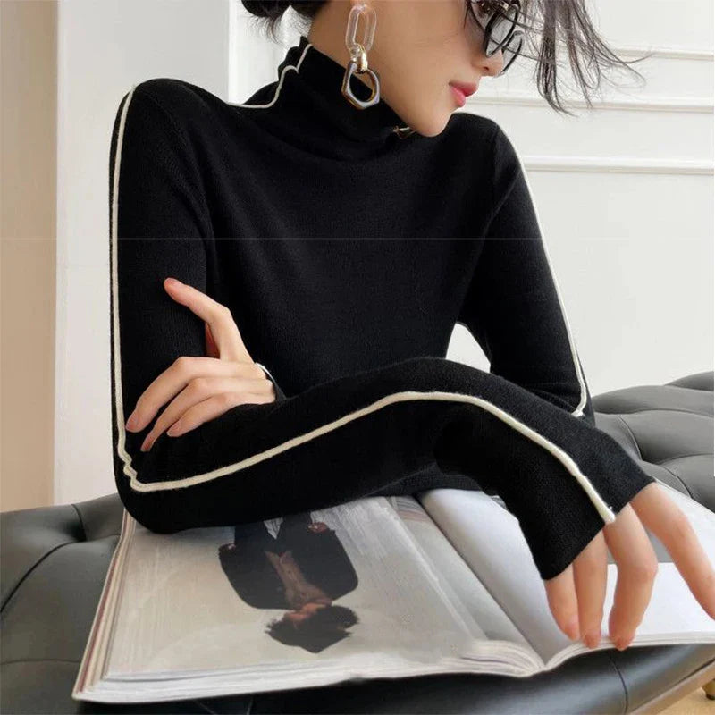Levoire | Chemise à col haut en matériau doux Noir