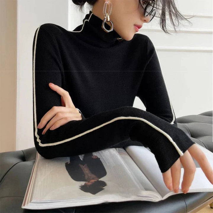 Levoire | Chemise à col haut en matériau doux Noir