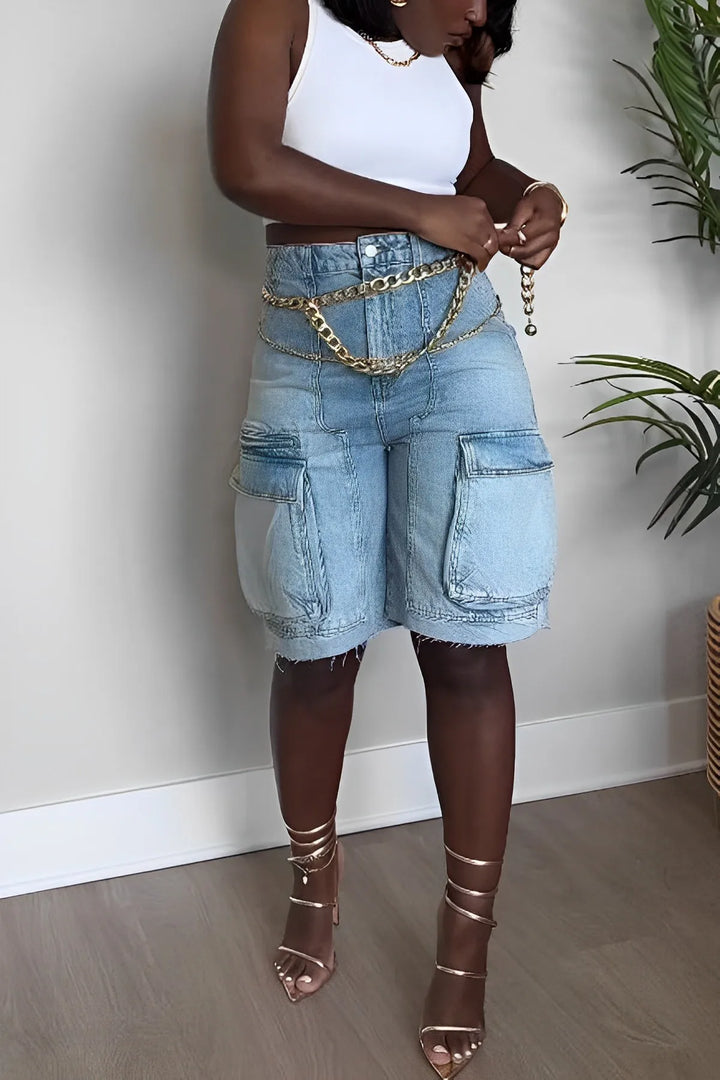 Levoire | Shorts Cargo En Jean Femme