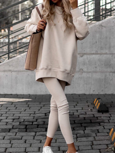 Levoire | Ensemble Long Tricot à Encolure Ronde et Pantalon