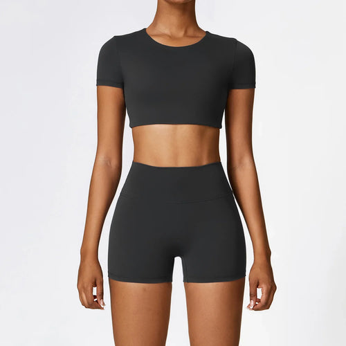 Levoire | Ensemble De Pyjama Comprenant Un Short, Des Leggings Courts Et Un Haut À Manches Courtes