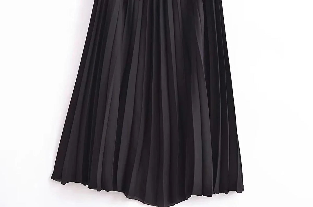 Levoire | Élégante Robe Longue Style Gilet Plissé Pour Femme