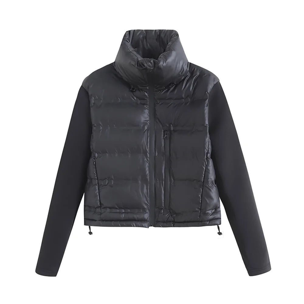 Levoire | Veste Matelassée Patchwork Pour Femme Black