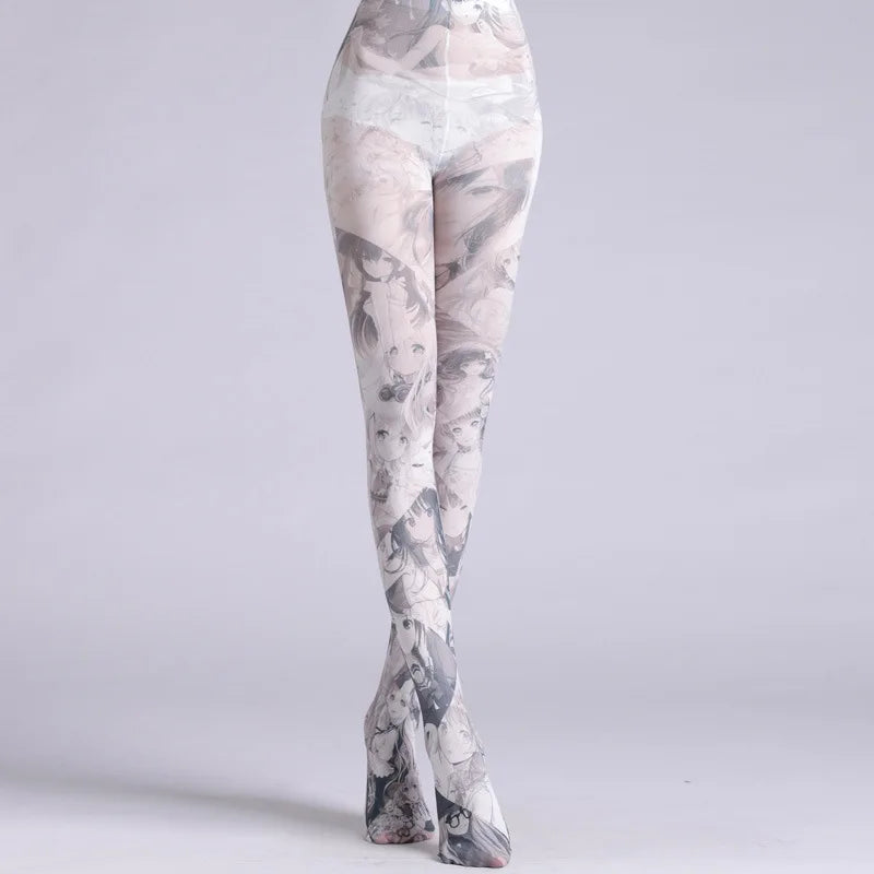 Levoire | Peinture Rétro Imprimée Collants 4 Taille unique