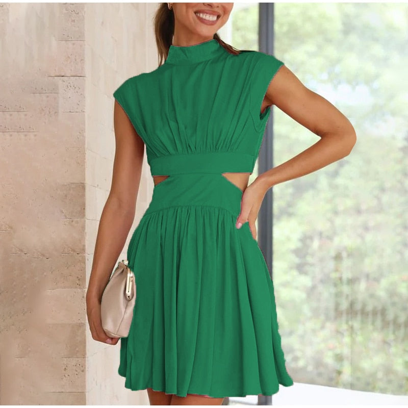 Levoire | Robe Courte Taille Haute Décolletée