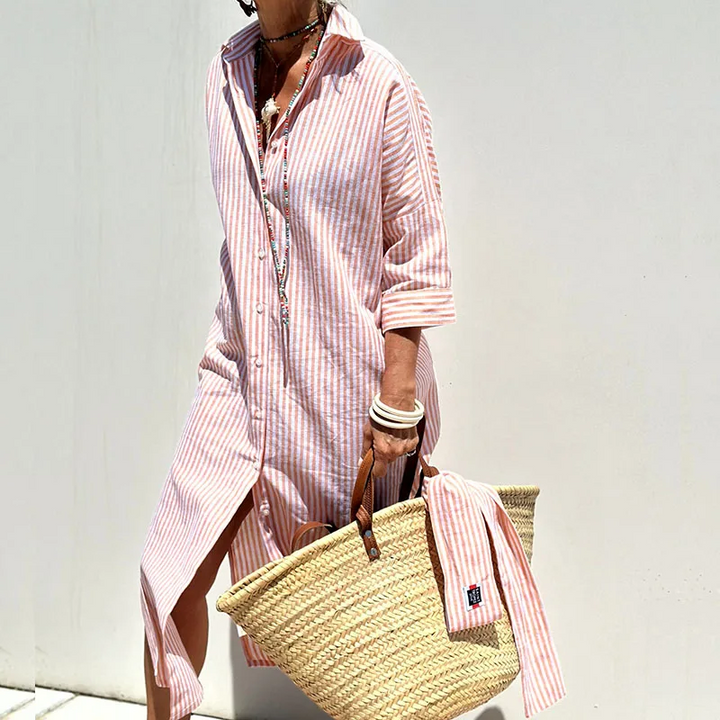 Levoire | Robe chemise à rayures élégante Rosa