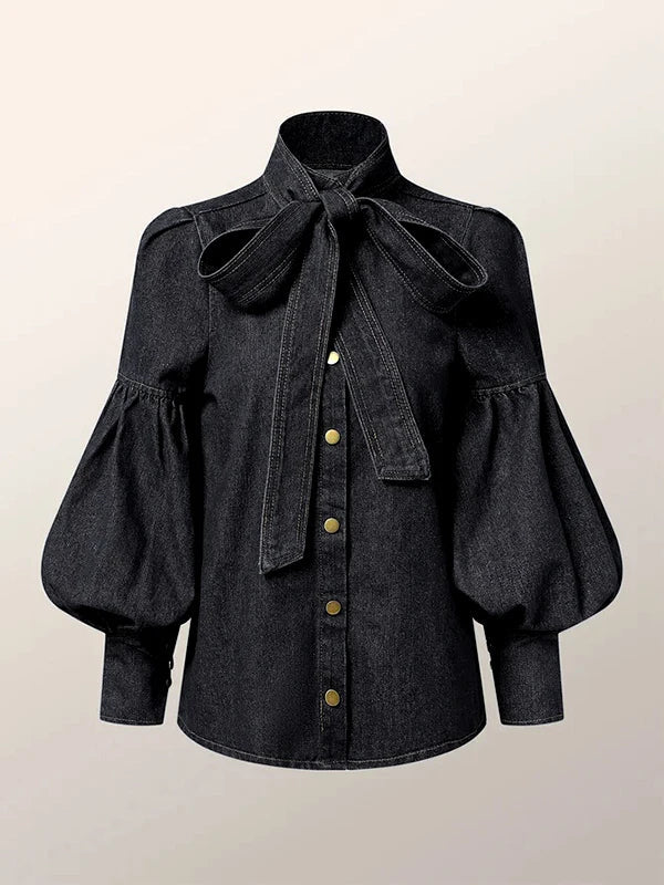 Levoire | Blouse En Denim Retro-Gris