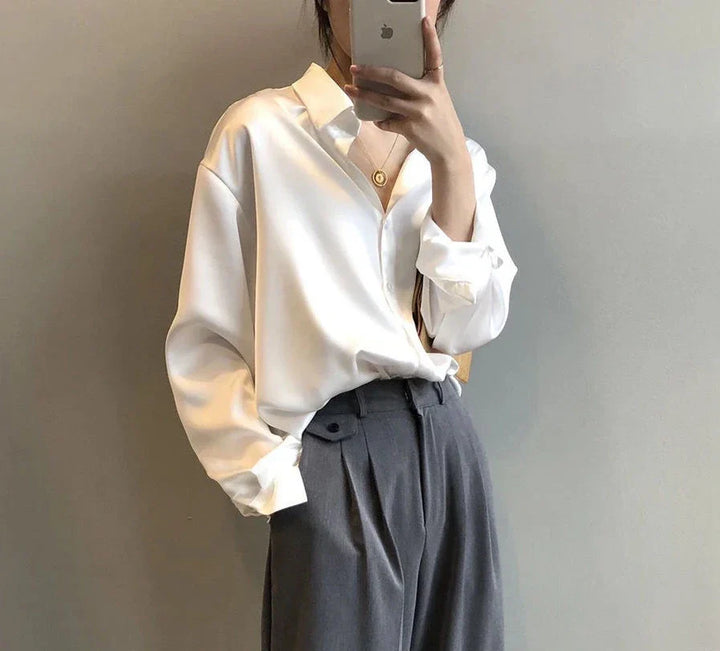 Levoire | Chemise En Soie Moderne Pour Femmes Avec Boutons