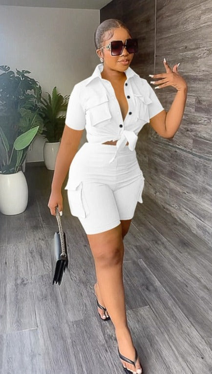 Levoire | Cargo Stilted Courte Manche Crop & Shorts
