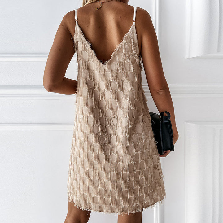 Levoire | Mini Robe Avec Franges Taille Haute Printemps Été