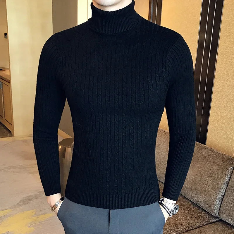 Levoire | Pull Classique Pour Homme À Motif Torsadé Pour Chaque Saison Noir