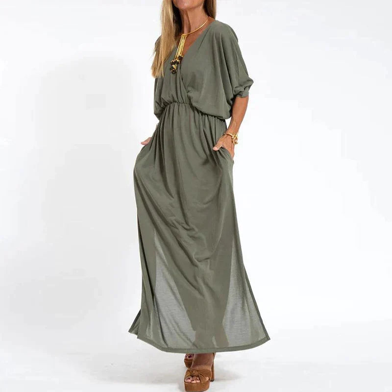 Levoire | Robe Vintage Longue Armée Vert