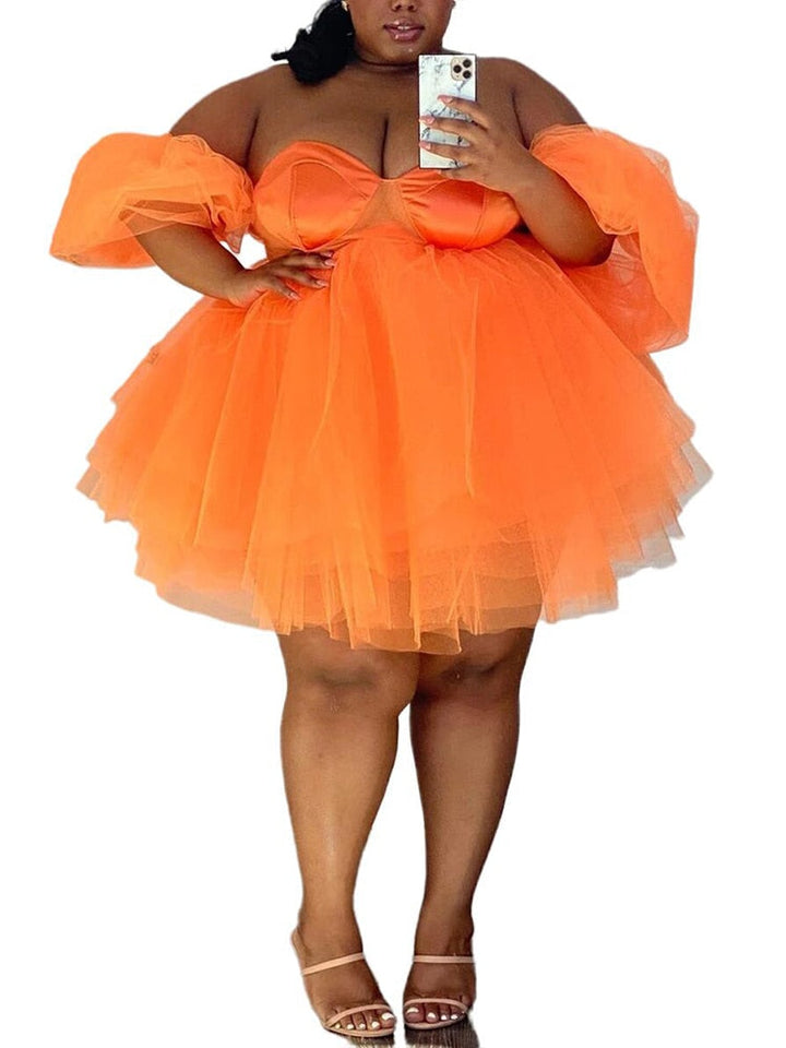Levoire | Robe Mini Holo Chiffon Sans Bretelles Oversize