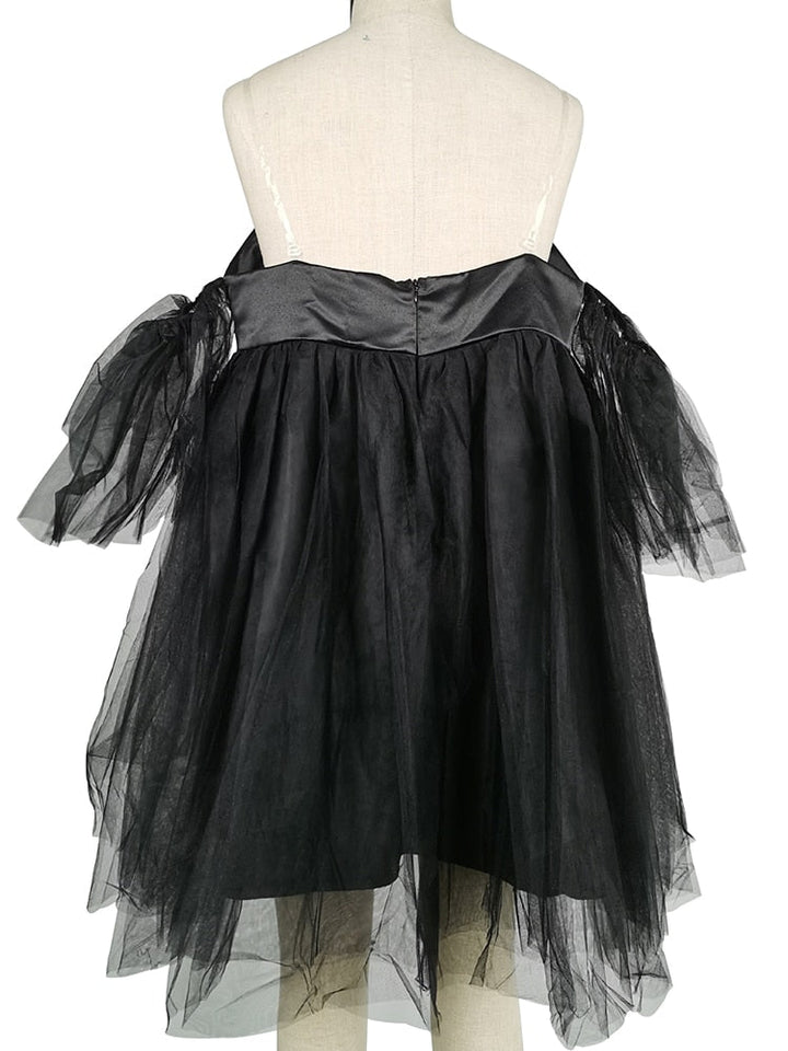 Levoire | Robe Mini Holo Chiffon Sans Bretelles Oversize