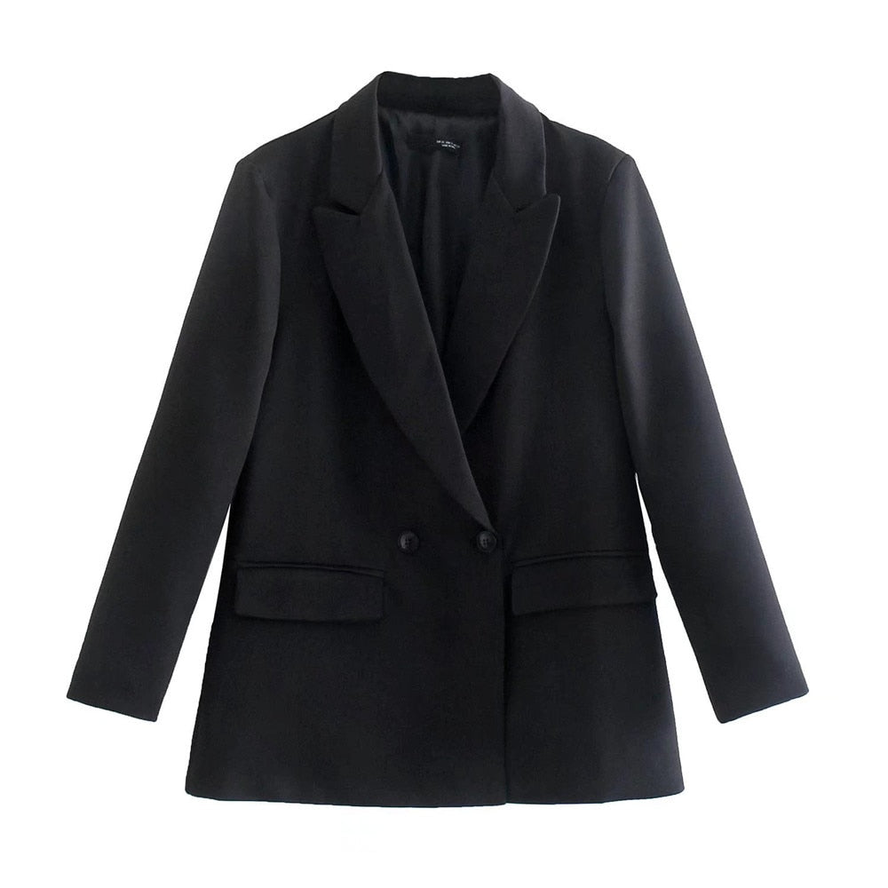 Levoire | Blazer Double Boutonné Élégant Pour Femmes Noir
