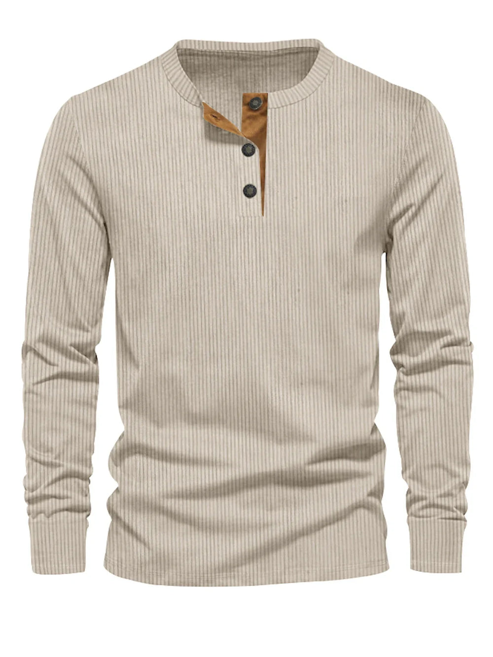 Levoire | Chemise Rayée À Manches Longues Kaki