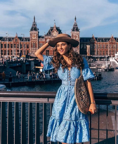 Levoire | Robe D'Été En Dentelle Pour Femmes Avec Motif Floral