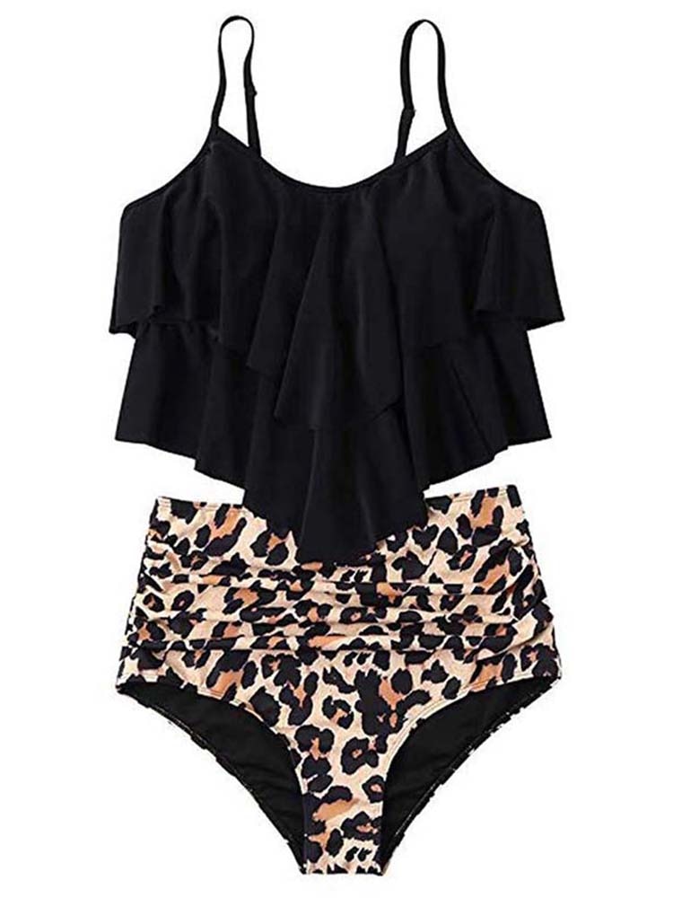 Levoire | Bikini à taille haute Léopard noir