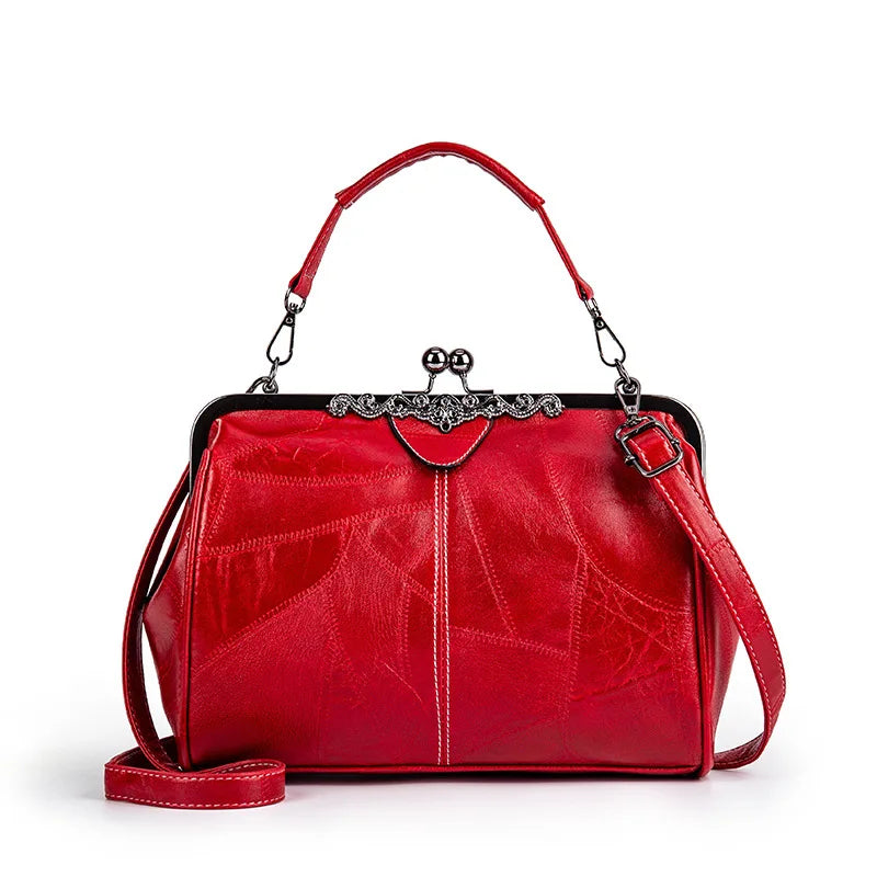 Levoire | Sac À Main Retro-Chic Et Doux Avec Une Allure Elegante Vin rouge 28 x 22 x 6 cm