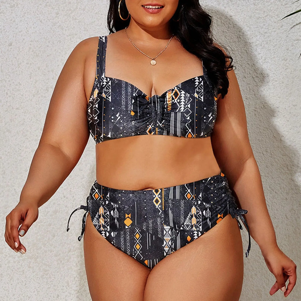 Levoire | Bikini À Volants Grande Taille Gris