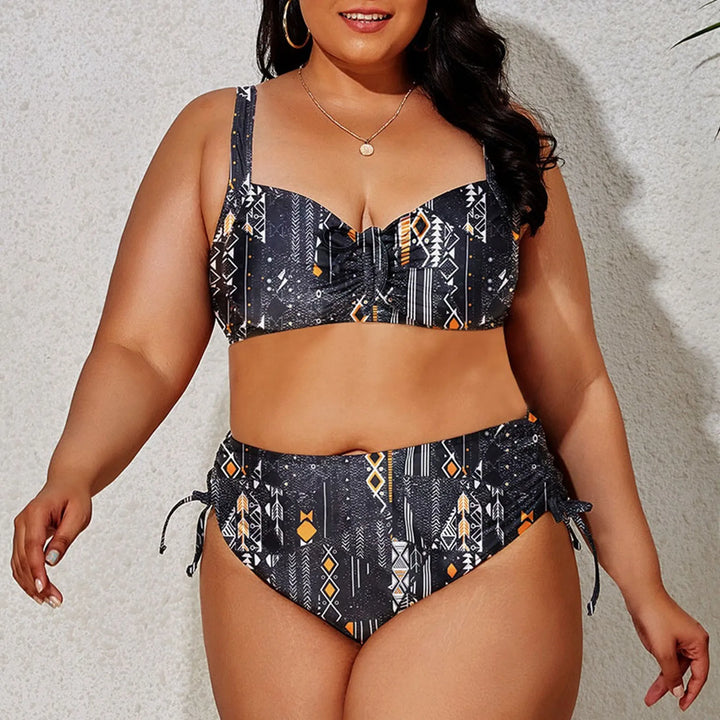 Levoire | Bikini À Volants Grande Taille Gris