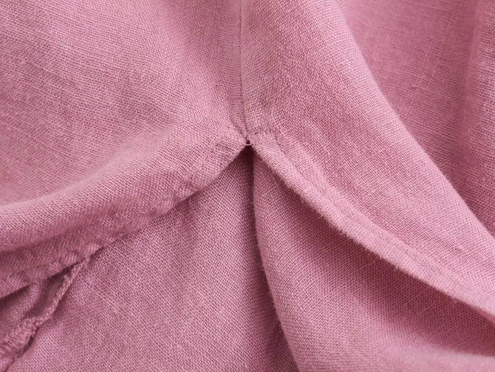 Levoire | Robe En Lin Élégante Avec Col