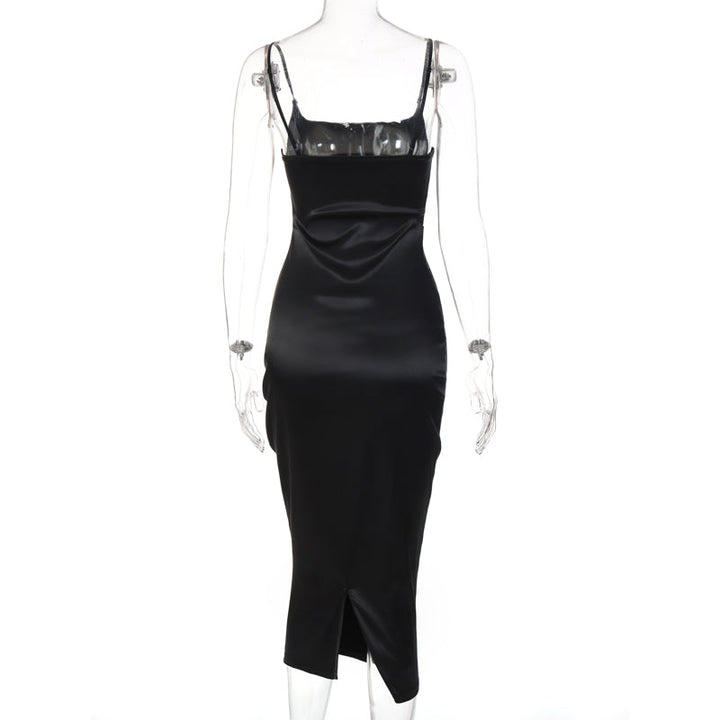 Levoire | Satin Dos Nu Ouverture Robe Maxi