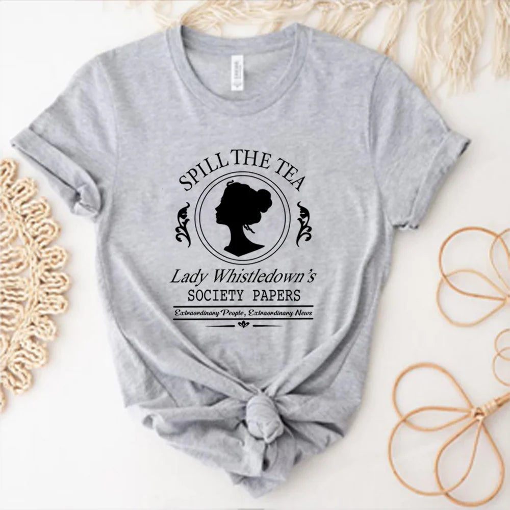 Levoire | Blouse Avec Motif Élégant De La Série Bridgerton Gris