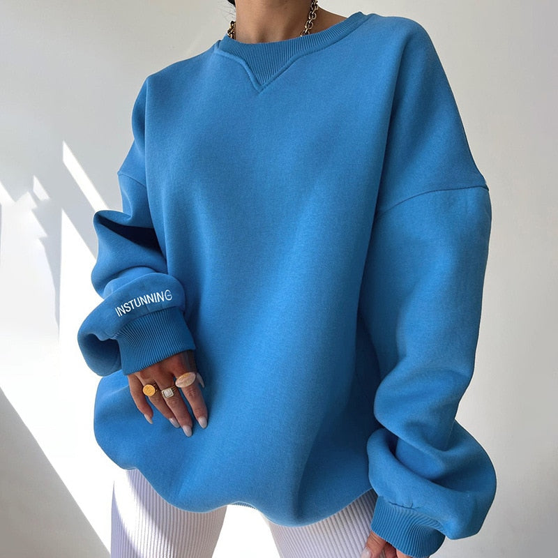 Levoire | Sweat-shirt long à col rond surdimensionné