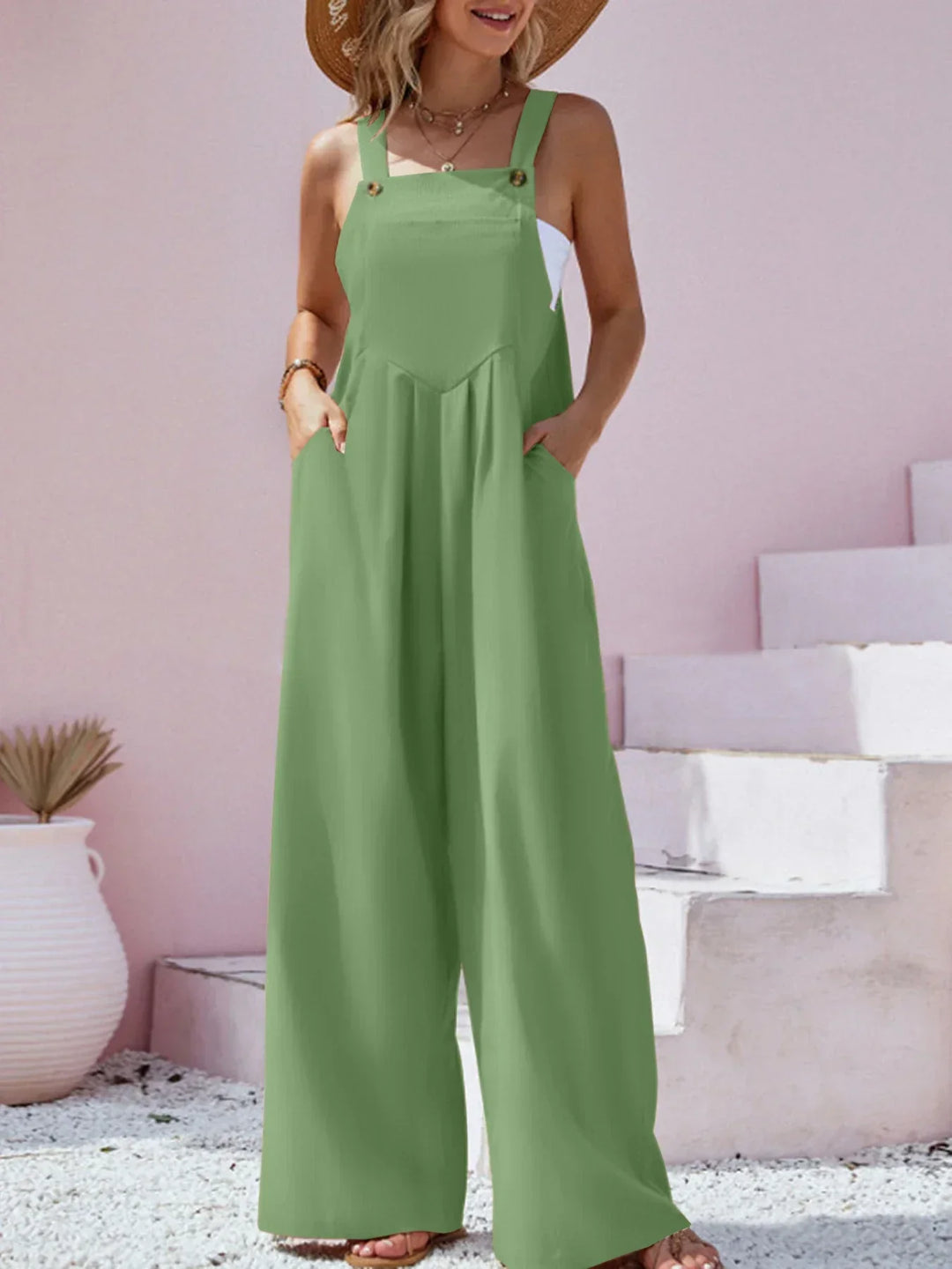 Levoire | Combinaison Avec Jambes Larges Vert