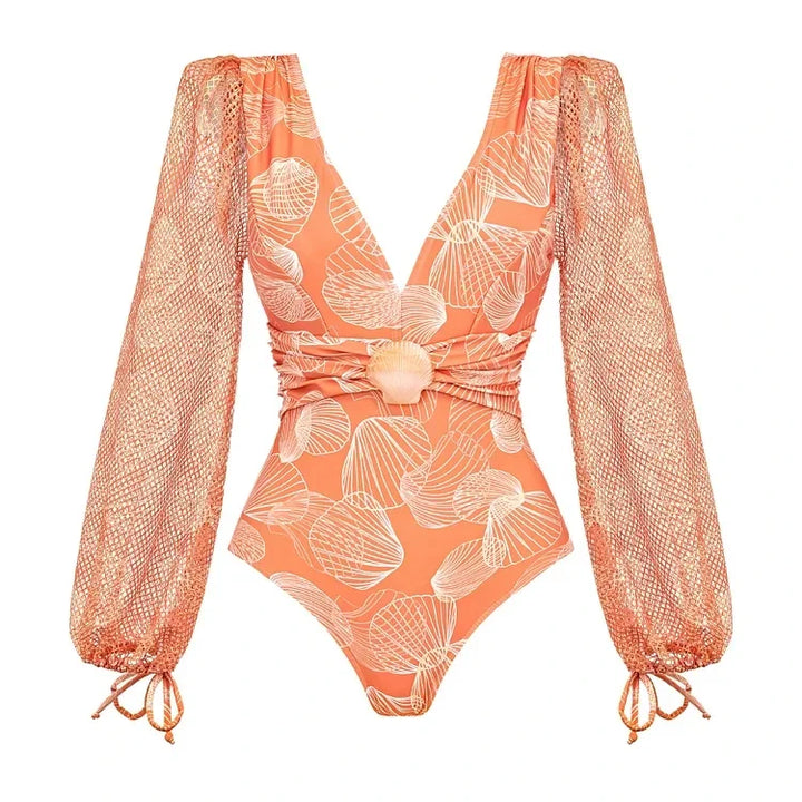 Levoire | Maillot De Bain À Manches Longues Avec Jupe Pour Un Look De Plage Élégant Une Pièce 1