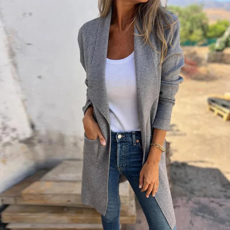 Levoire | Cardigan à manches longues avec poches Gris