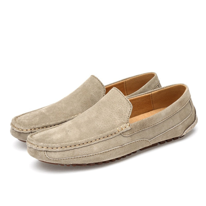 Levoire | Pantoufles En Daim Kaki