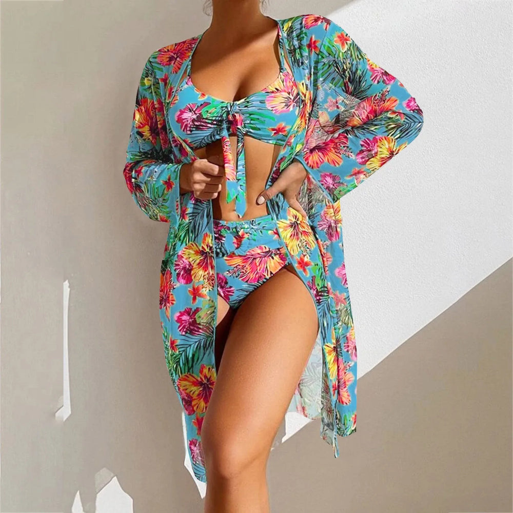 Levoire | Ensemble Tankini 3 Pièces Pour Femme Bleu Ciel