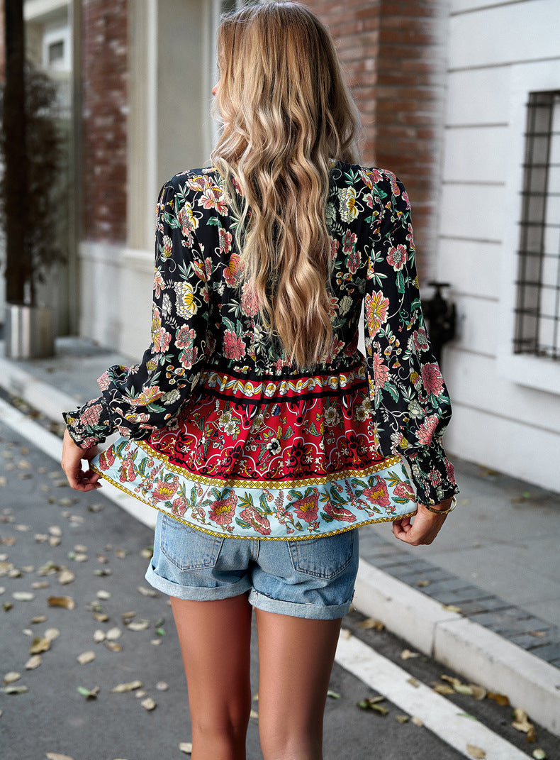 Levoire | Blouse Avec Motif Floral Boho