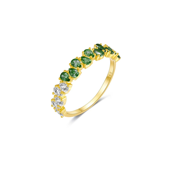 Levoire | Argent Sterling Coloré Vert Cz Zircon Brillant Bague Or Vert