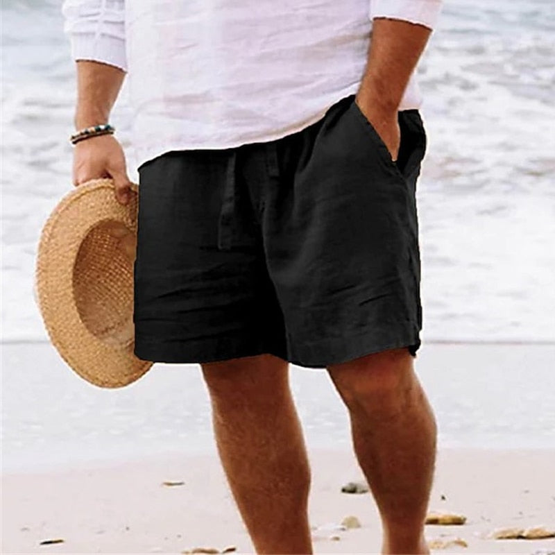 Levoire | Shorts En Lin Élégant Pour Hommes Luxe Et Confort Dans Le Style D'Été Noir